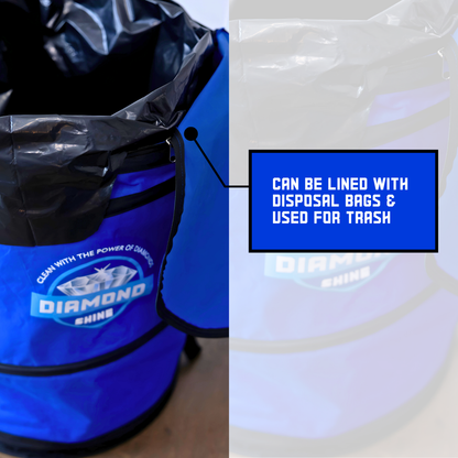 Diamond Shine 47-Gallon Collapsible Garden Bag – Heavy-Duty Reusable Yard Waste Container