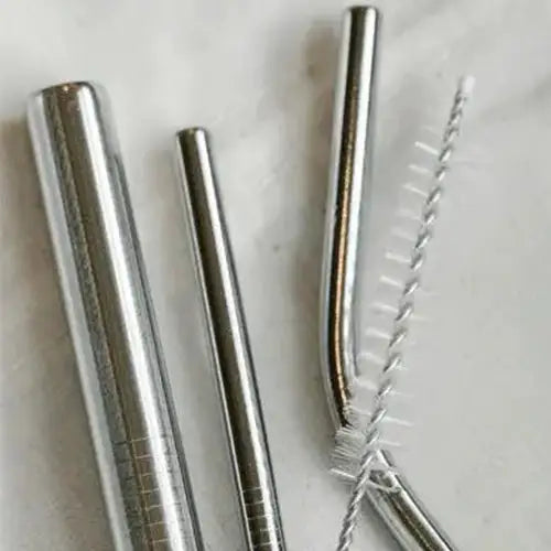 brush set for cleaning metal straws and tubing
