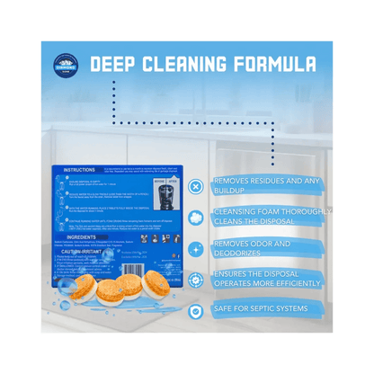 Diamond Shine Garbage Disposer Cleaner Tablets – 24 Count (1 Year Supply) – Deep Cleaning & Deodorizing Formula – Septic Safe, Removes Residue & Odor, Compatible with All Garbage Disposals
