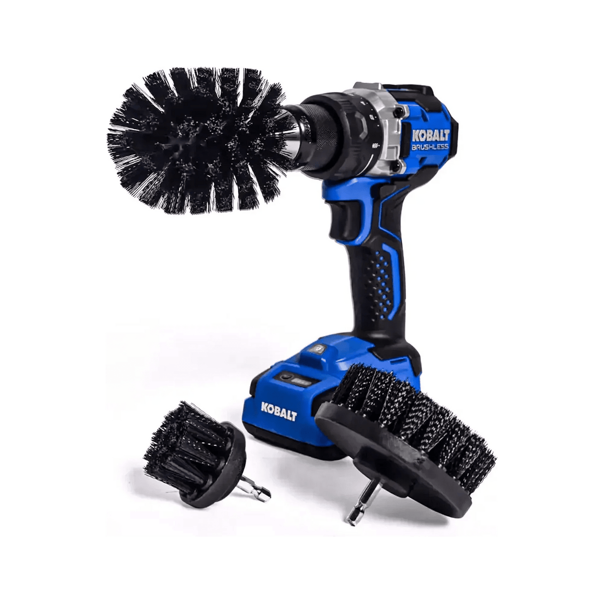 Diamond Shine Drill Brush Set – 3-Pack Hard Bristle Power Scrubber Attachments for Cleaning