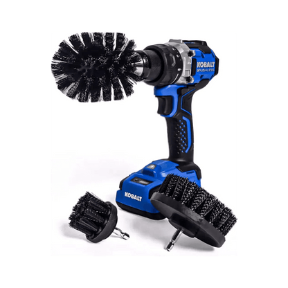 Diamond Shine Drill Brush Set – 3-Pack Hard Bristle Power Scrubber Attachments for Cleaning