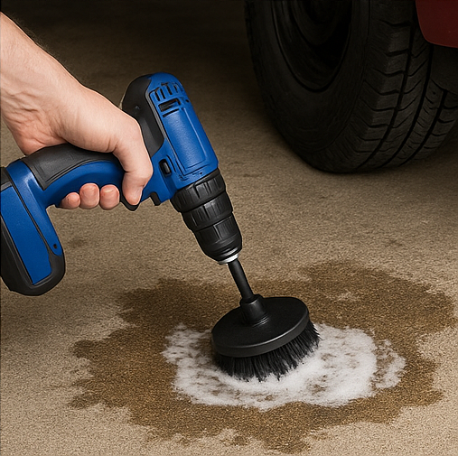 Diamond Shine 5-Piece Drill Brush Cleaning Set – Hard Bristles – Power Scrubber Attachments for Grout, Tile, Brick, Concrete, Sinks & More – Fits All Drills – Includes Extension Rod