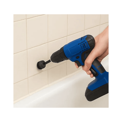 Diamond Shine 5-Piece Drill Brush Cleaning Set – Hard Bristles – Power Scrubber Attachments for Grout, Tile, Brick, Concrete, Sinks & More – Fits All Drills – Includes Extension Rod