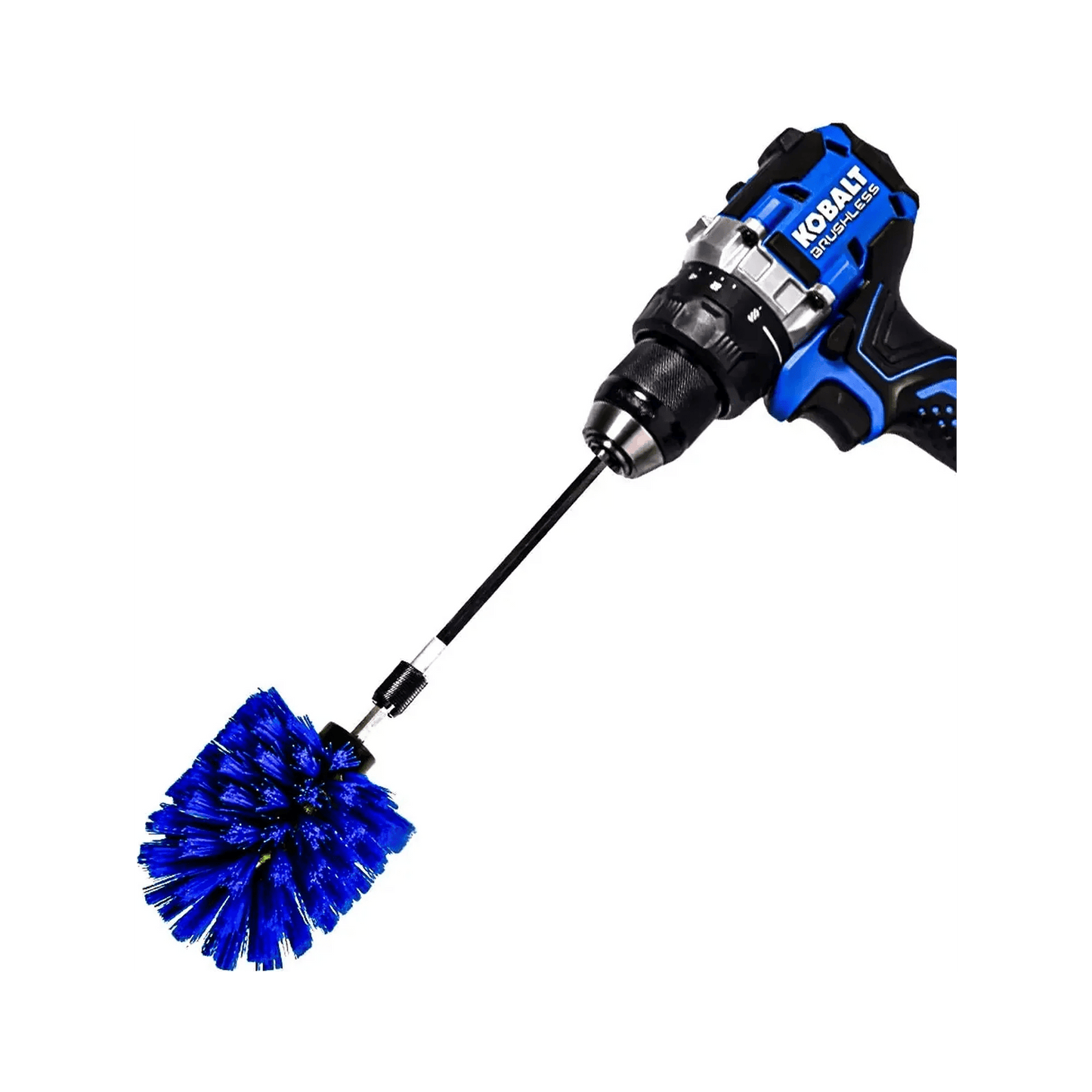 Diamond Shine 5-Piece Medium Bristle Drill Brush Cleaning Set – Power Scrubber Attachments for Tile, Grout, Sinks, Tubs, Carpets, and Outdoor Surfaces – Fits All Drills – Includes 6" Extension Rod