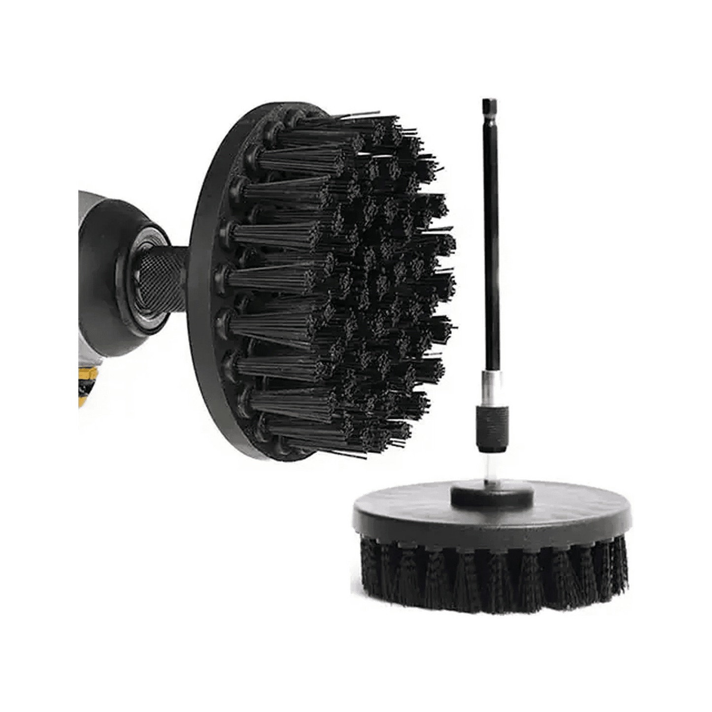Diamond Shine 5" Drill Brush Attachment & 6" Extension - Firm Bristle