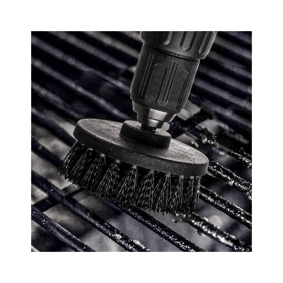 Diamond Shine Drill Brush Set – 3-Pack Hard Bristle Power Scrubber Attachments for Cleaning