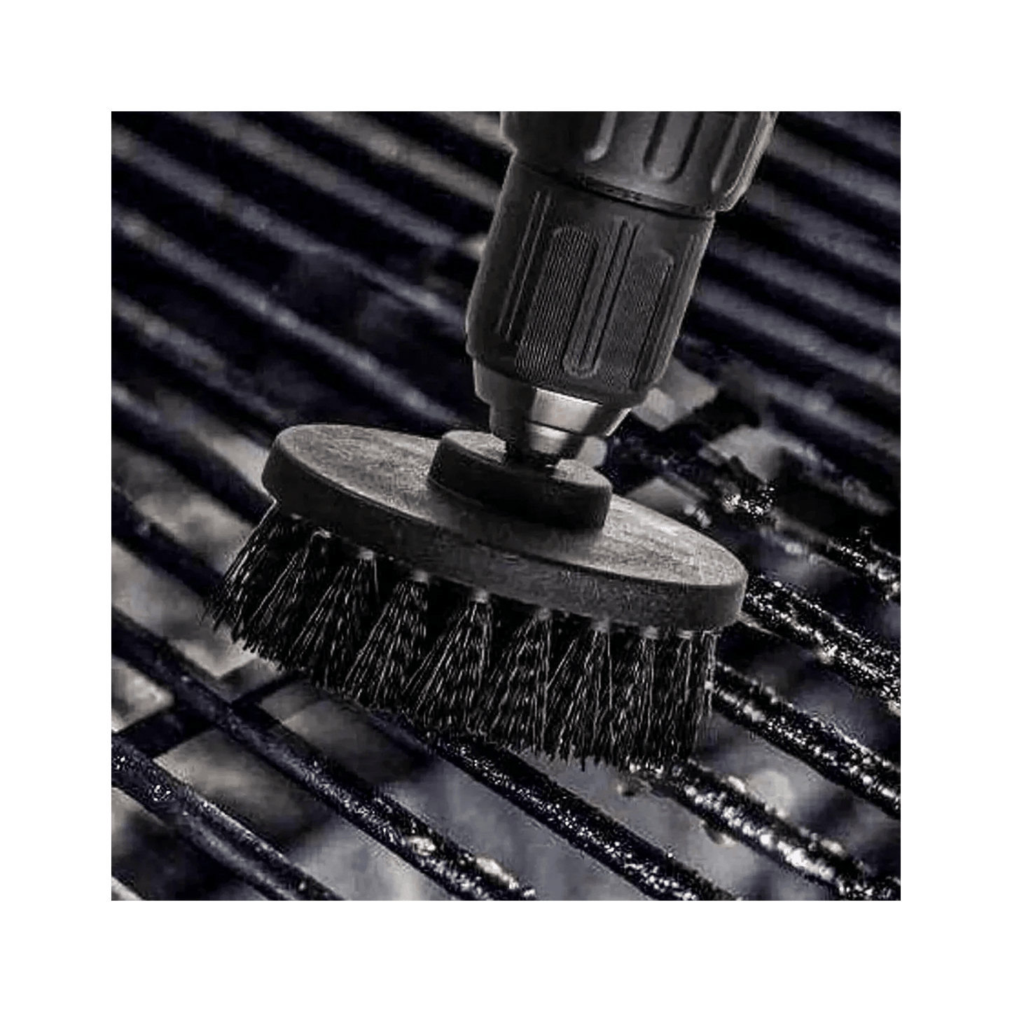 Diamond Shine 5" Drill Brush Attachment & 6" Extension - Firm Bristle