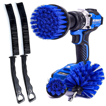 grout scrubbing drill brush set