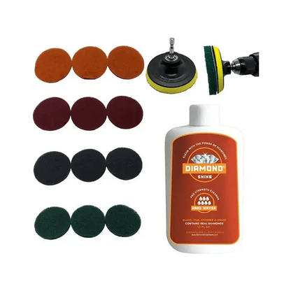 Diamond Shine 14-Piece Drill Brush Set & Hard Water Cleaner