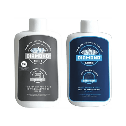Diamond Shine Combo - Bathroom & Kitchen Cleaners - Glass, Sink, Faucet