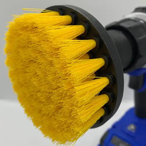 large drill brush scrubber