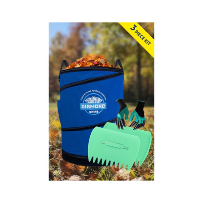 Diamond Shine 47-Gallon Collapsible Garden Bag – Heavy-Duty Reusable Yard Waste Container