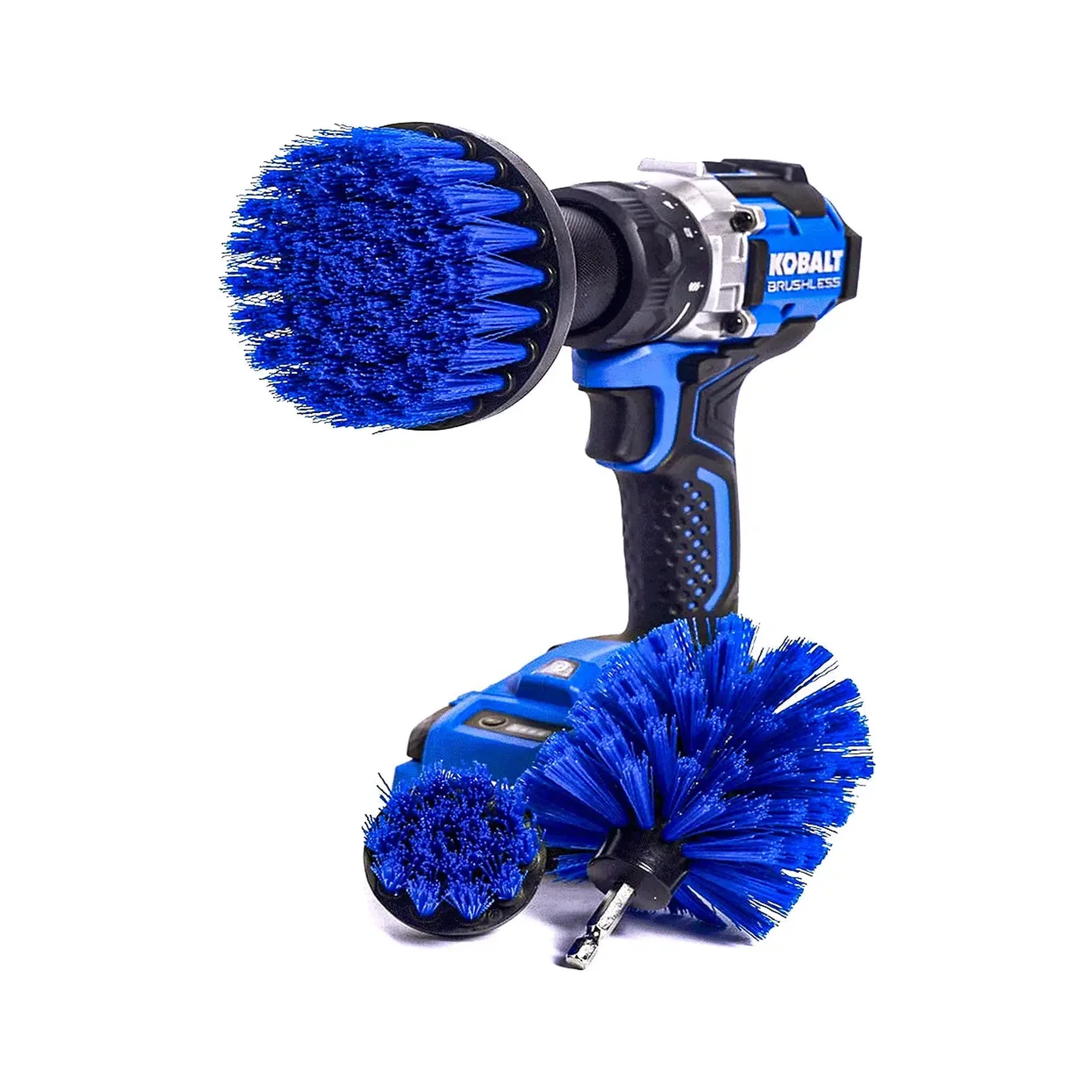 Diamond Shine Drill Brush Set – 3-Pack Medium Bristle Power Scrubber Attachments for All-Purpose Cleaning
