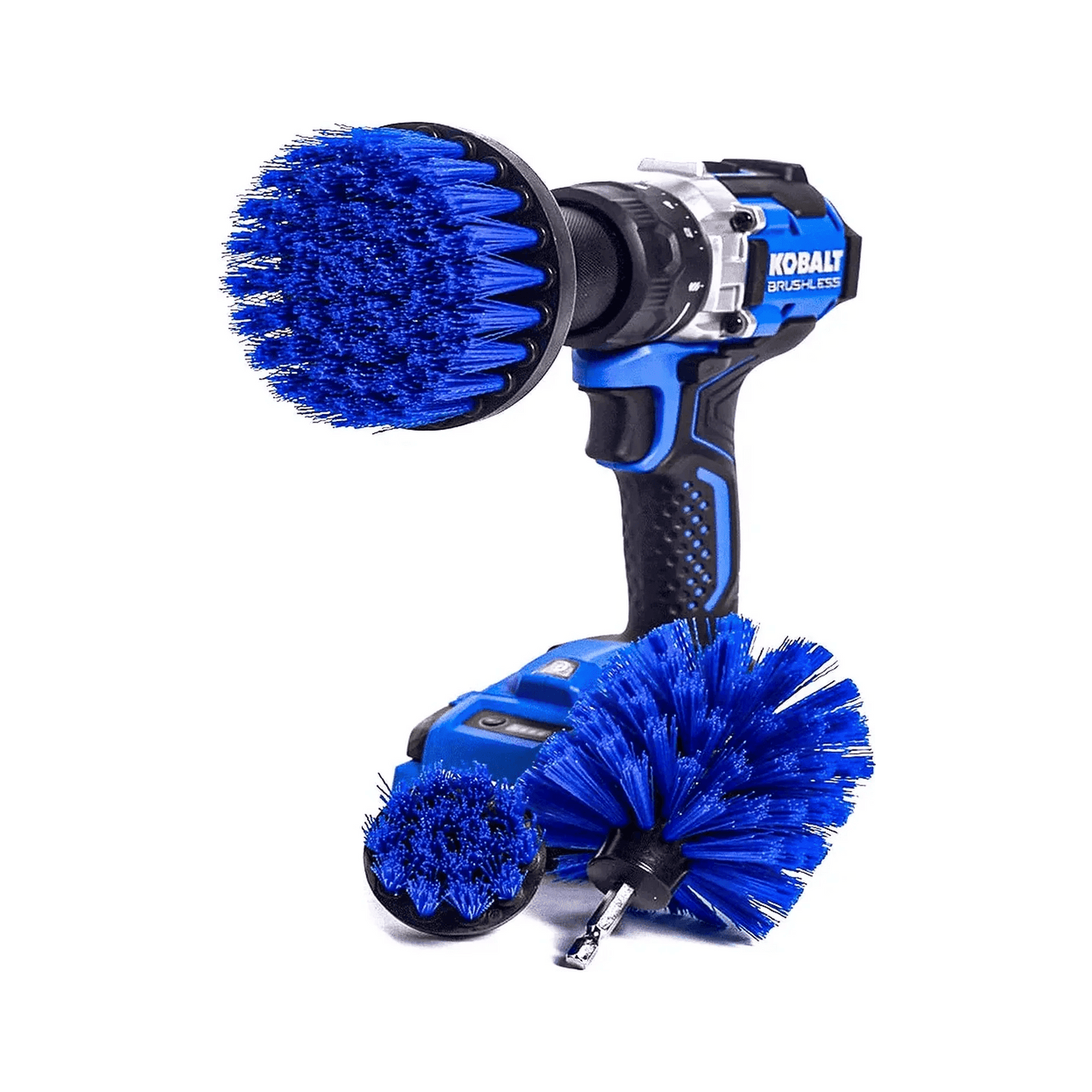 Diamond Shine Drill Brush Set – 3-Pack Medium Bristle Power Scrubber Attachments for All-Purpose Cleaning
