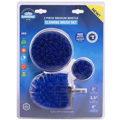 medium bristle drill brushes kitchen bathroom