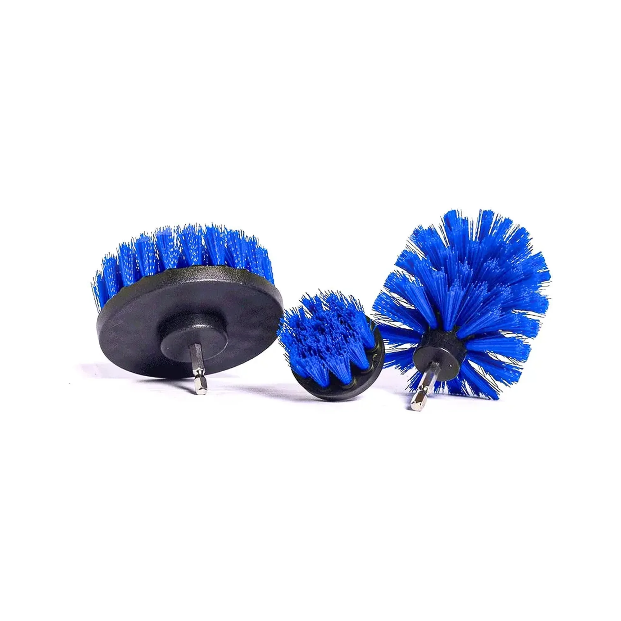 Diamond Shine Drill Brush Set – 3-Pack Medium Bristle Power Scrubber Attachments for All-Purpose Cleaning
