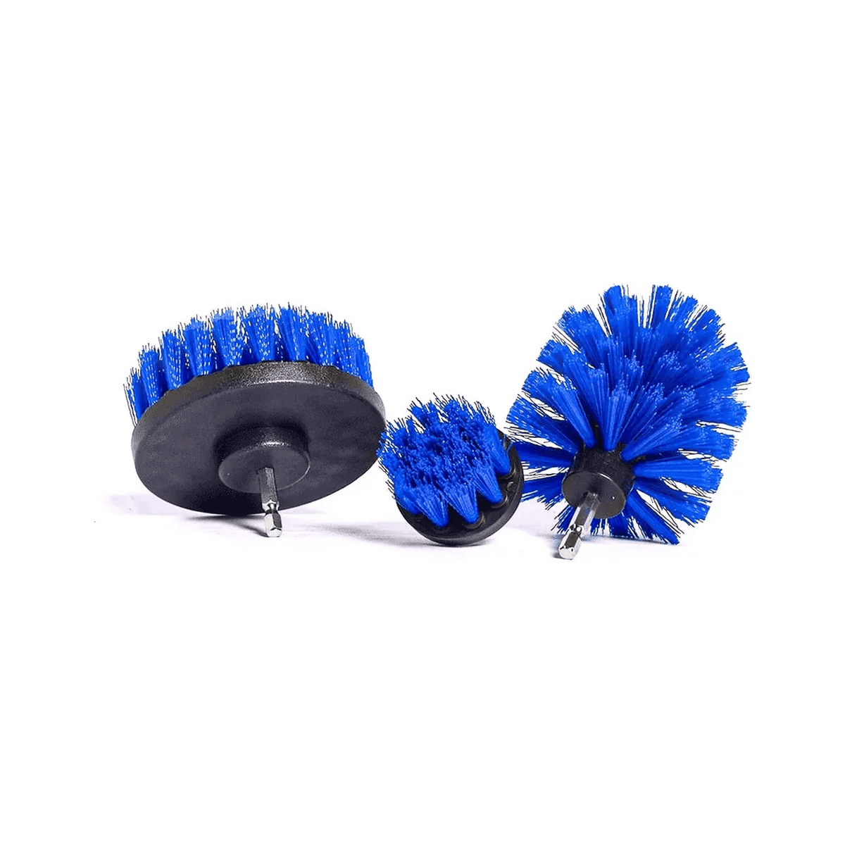 Diamond Shine Drill Brush Set – 3-Pack Medium Bristle Power Scrubber Attachments for All-Purpose Cleaning