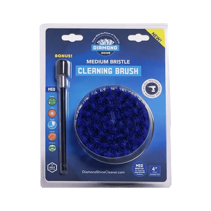 Diamond Shine 4"Drill Brush & 6" Extension - Medium Bristle
