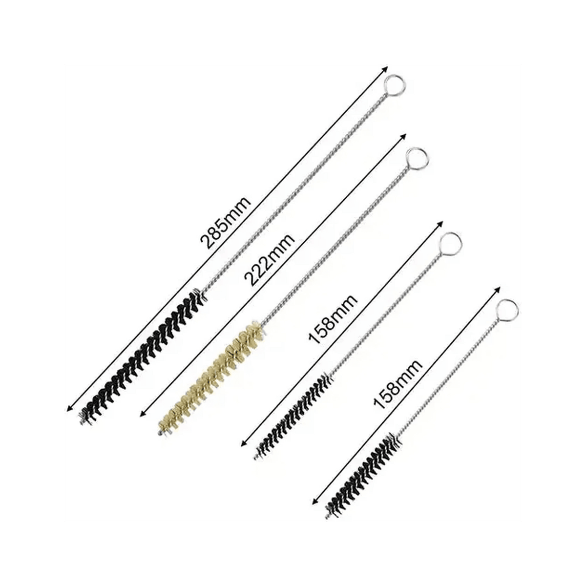 Diamond Shine 17-Piece Nylon Mini Cleaning Brush Set - Nozzle & Tube