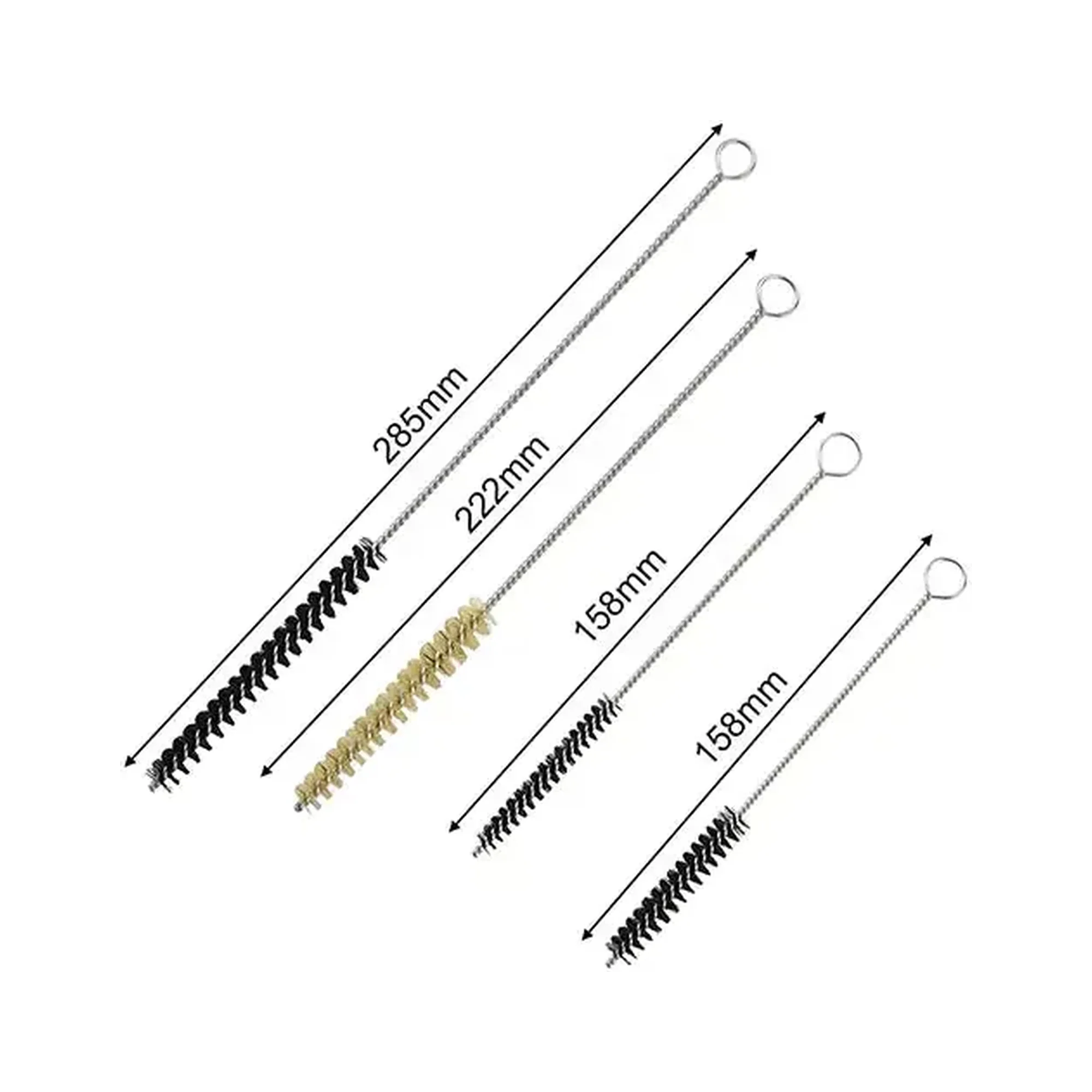 Diamond Shine 17-Piece Nylon Mini Cleaning Brush Set - Nozzle & Tube