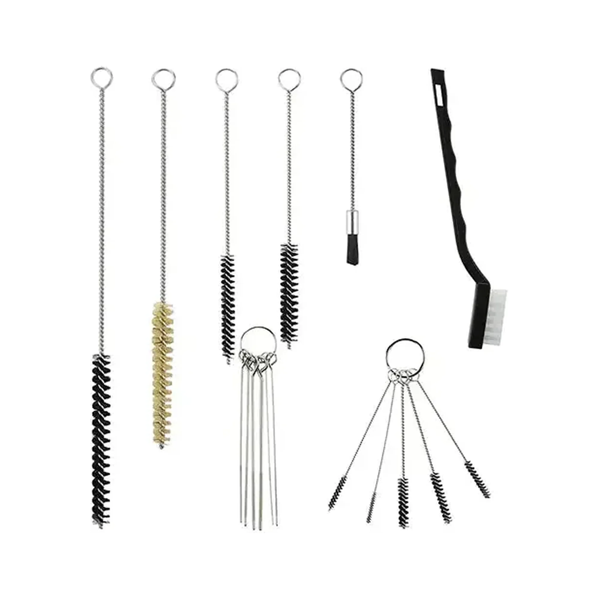 Diamond Shine 17-Piece Nylon Mini Cleaning Brush Set - Nozzle & Tube