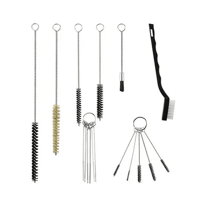 Diamond Shine 17-Piece Nylon Mini Cleaning Brush Set - Nozzle & Tube