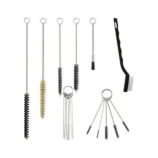 Diamond Shine 17-Piece Nylon Mini Cleaning Brush Set - Nozzle & Tube