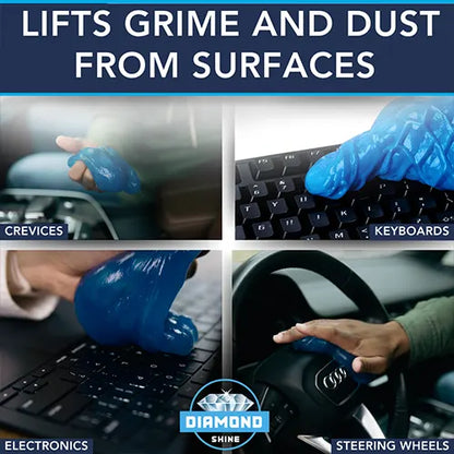 pull dust dirt grime lint from surfaces without moisture