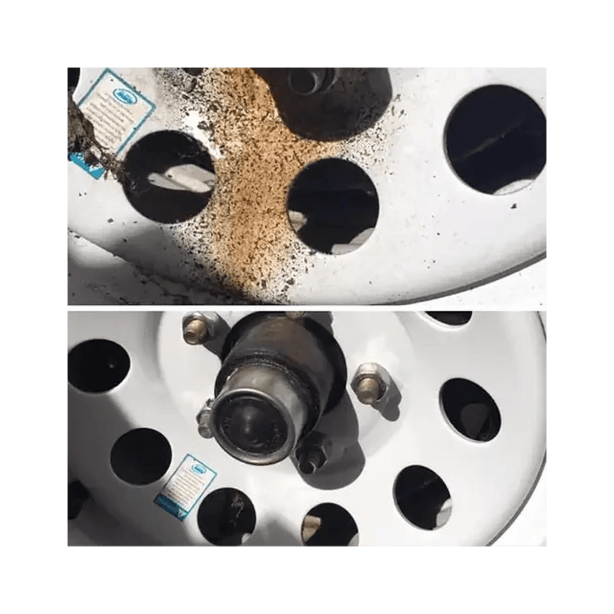 Remove rust from metal wheels