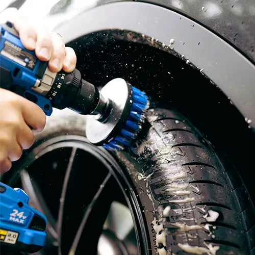 scrubbing brush for tires