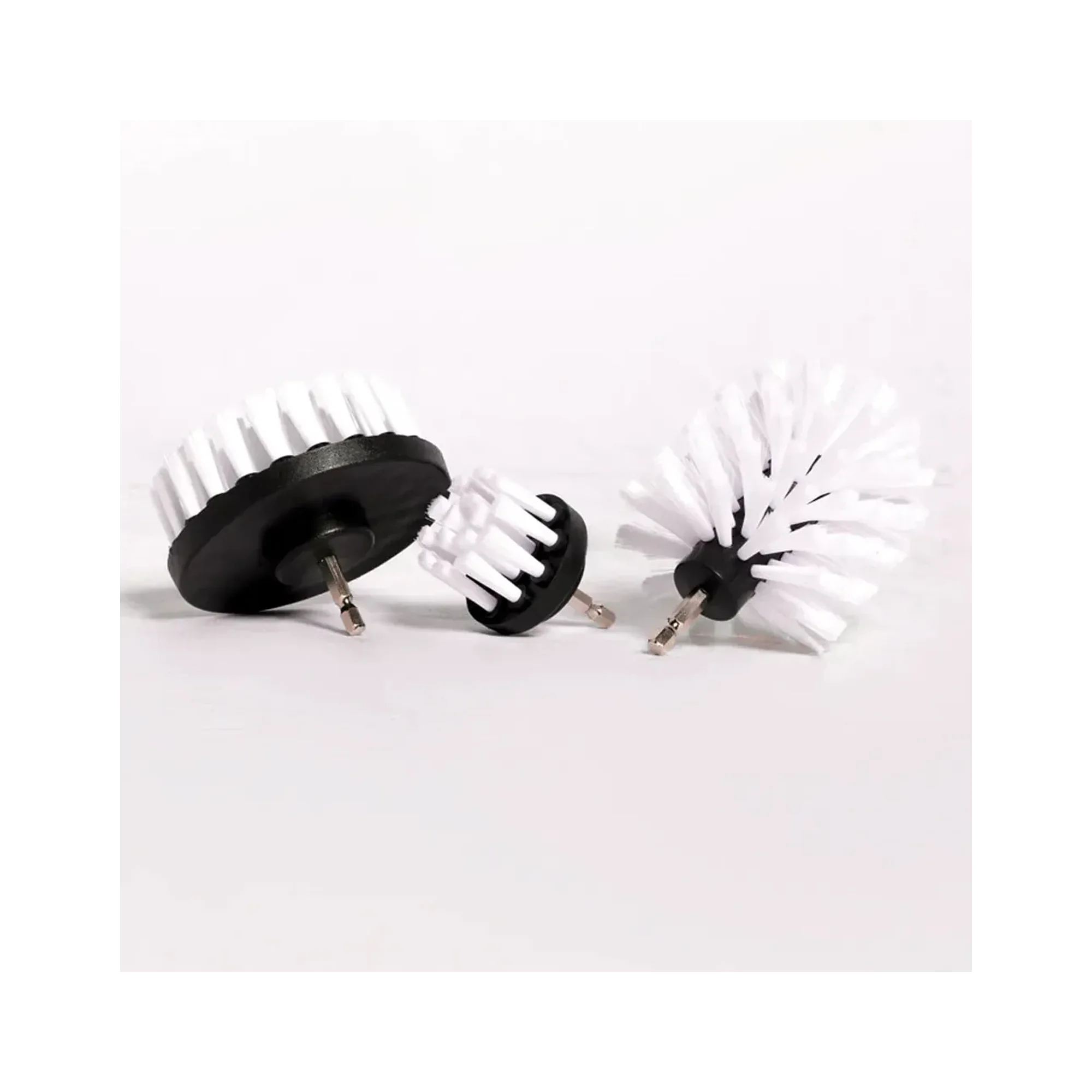Diamond Shine Drill Brush Set – 3-Pack Soft Bristle Power Scrubber Attachments for Scratch-Free Cleaning