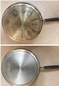 how to clean stainless steel pans