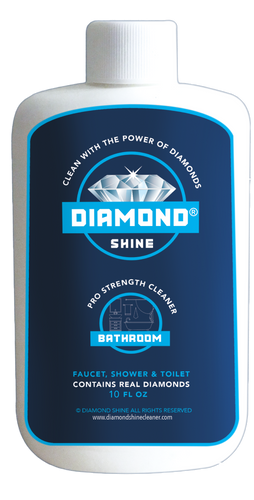 Diamond Shine Bathroom is a professional cleaner great for shower heads and doors, faucets and fixtures, grout, tile and toilets.
