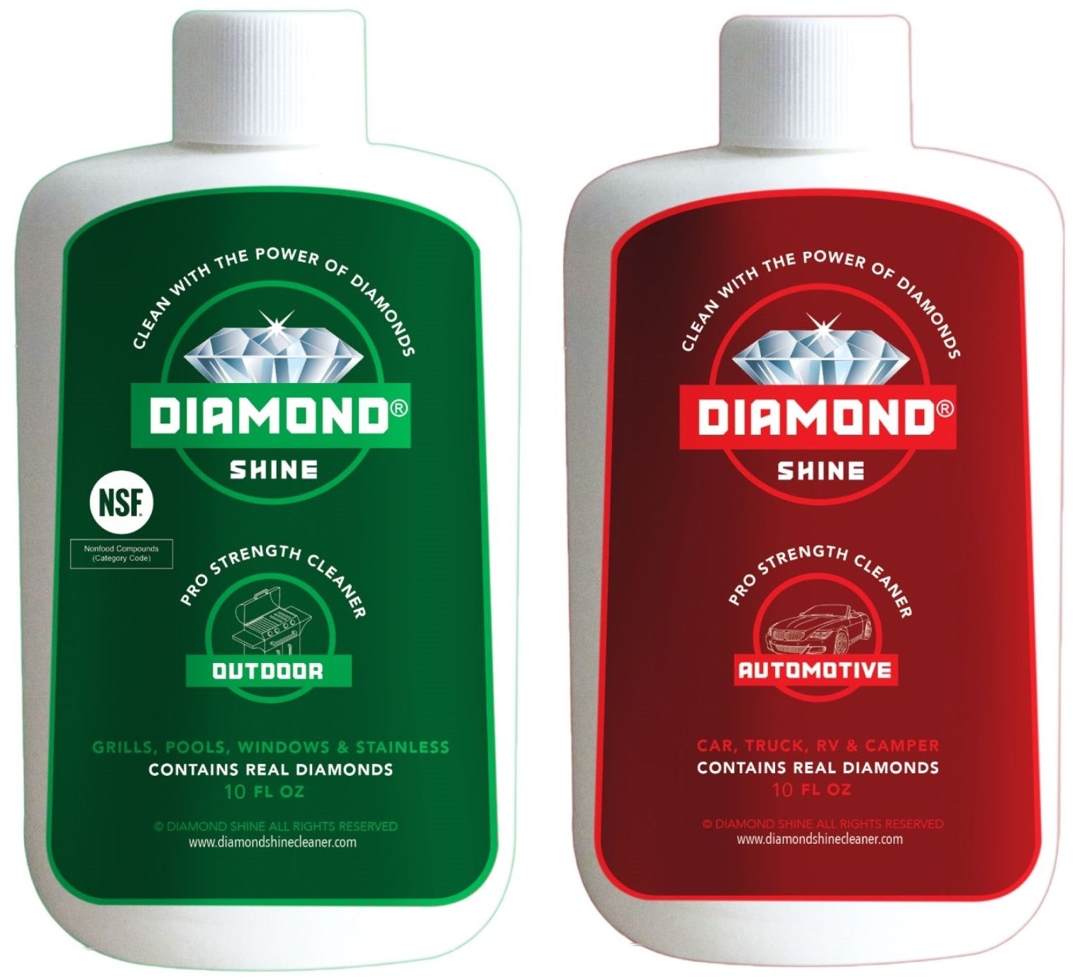 Diamond Shine Professional Combo Pack Automotive & Outdoor Cleaners, Size: 10 oz, Beige