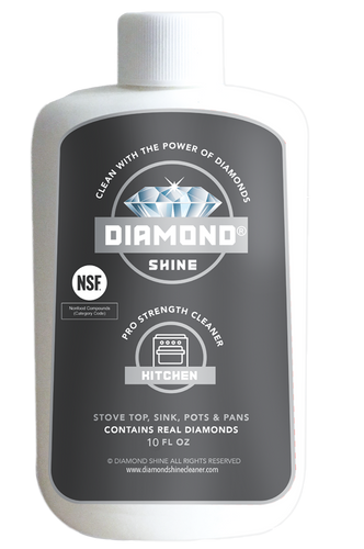 Diamond Shine Kitchen is a professional cleaner designed especially for your kitchen needs, pots and pans, stove tops, kitchen sinks and much more. 