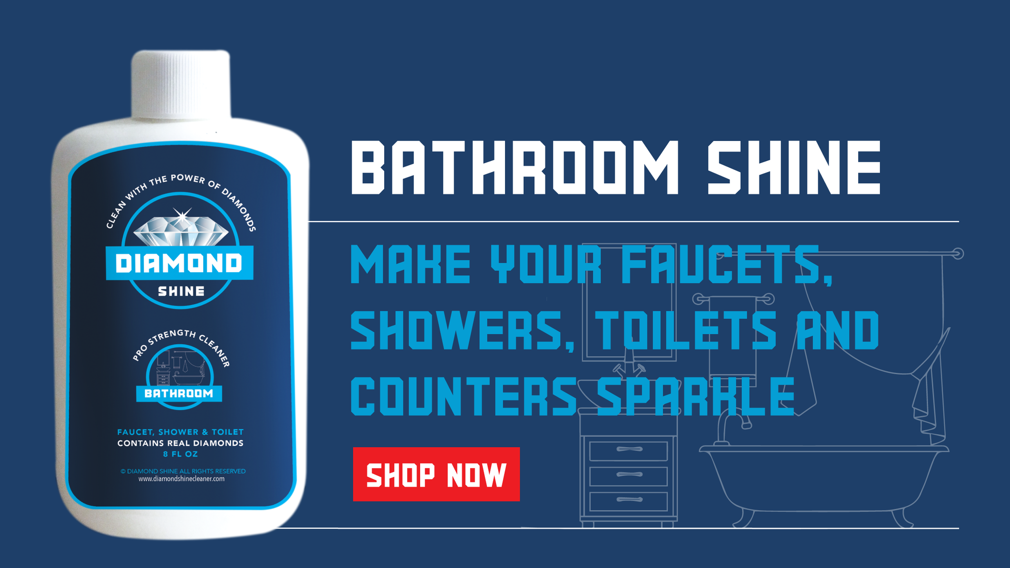 Diamond Shine Bathroom Cleaner Hard Water Stains DiamondShineCleaner